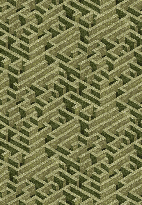 Josephine Munsey Wallpaper Labyrinth - Olive