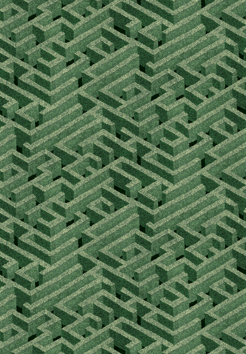 Josephine Munsey Wallpaper Labyrinth - Green