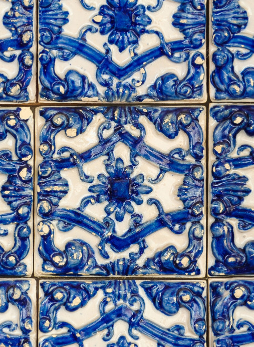 Rebel Walls Papier peint Artisan Tiles - Morocco Blue