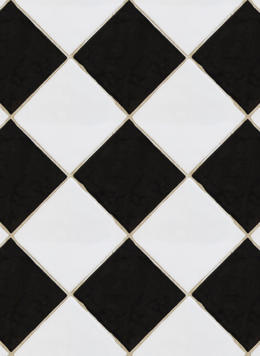 Rebel Walls Tapete Checkered Tiles - Black/ White