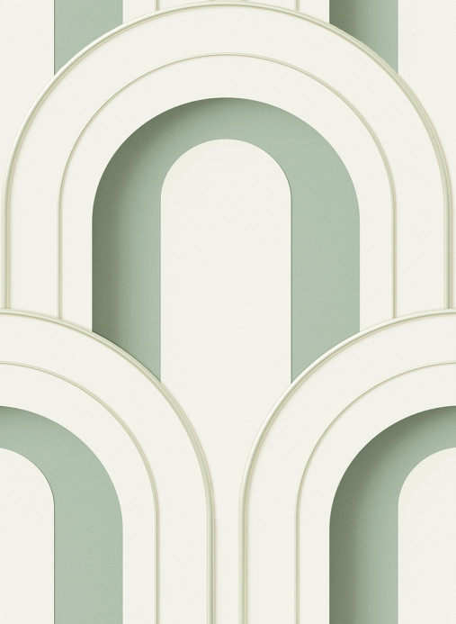 Rebel Walls Carta da parati Arch Deco Bijou - Soft Green