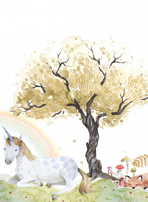 Rebel Walls Papier peint panoramique Unicorn Dream - Rainbow
