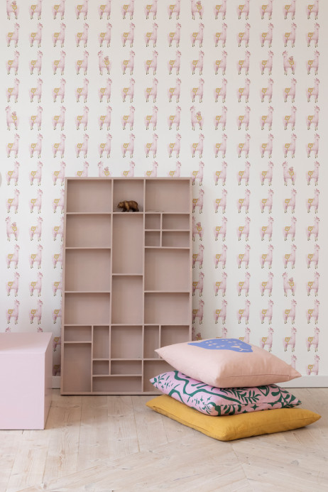 Rebel Walls Wallpaper Alpaca Rebel - Pink