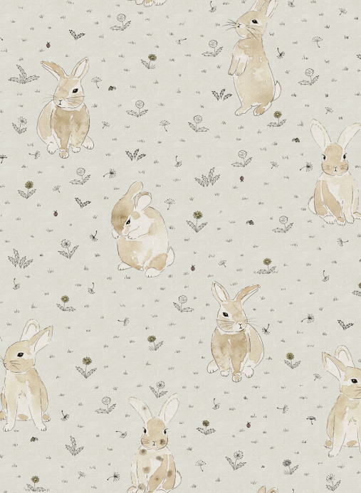 Rebel Walls Wallpaper Bunny Field - Sand