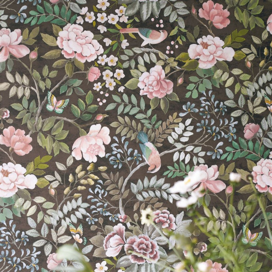 Designers Guild Tapete Porcelaine de Chine - Chocolate