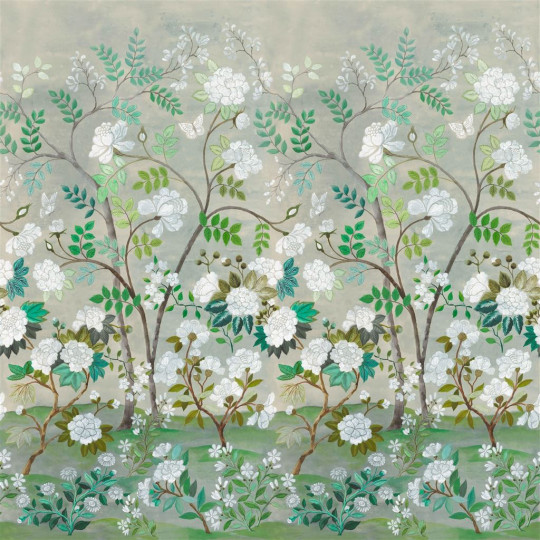 Designers Guild Papier peint panoramique Fleur Orientale - Celadon