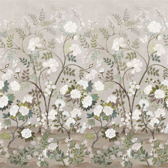 Designers Guild Papier peint panoramique Fleur Orientale - Pale Birch