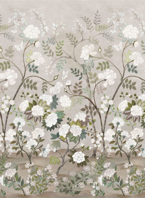 Designers Guild Papier peint panoramique Fleur Orientale - Pale Birch