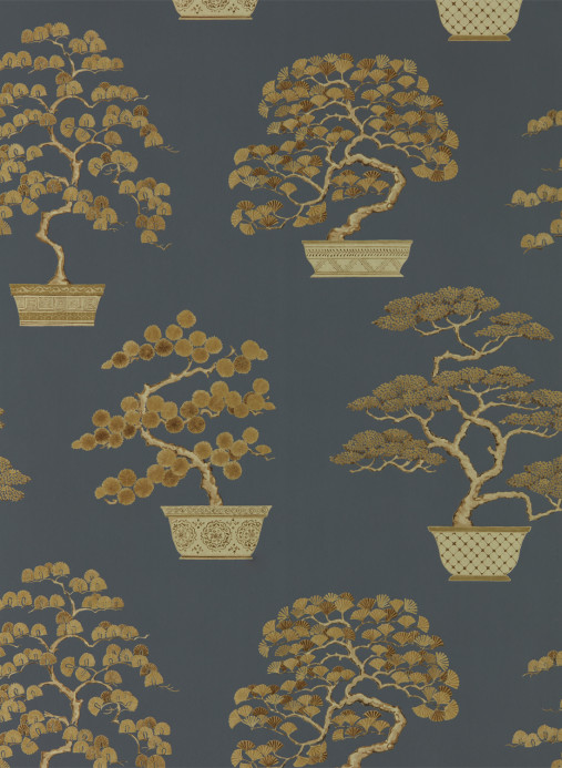 Sanderson Wallpaper Penjing - Ink Black/ Gold