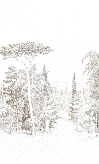 Isidore Leroy Papier peint panoramique Jardin Baroque - Panel A