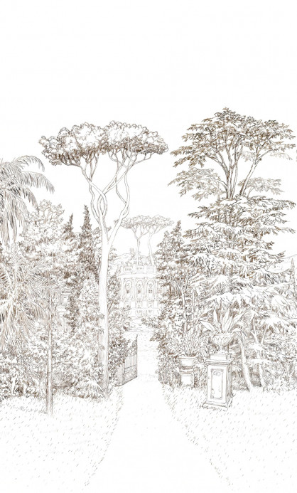 Isidore Leroy Papier peint panoramique Jardin Baroque