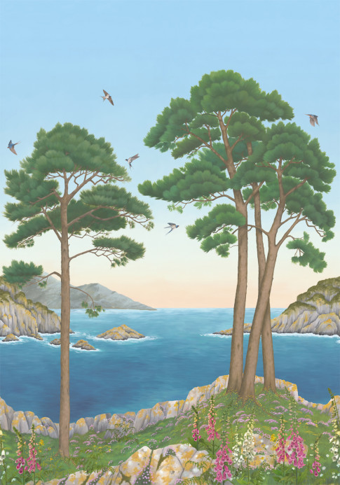 Osborne & Little Mural Coastline - Azure