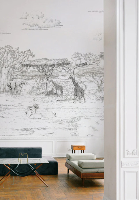 Isidore Leroy Mural Vallee du Rift Grisaille