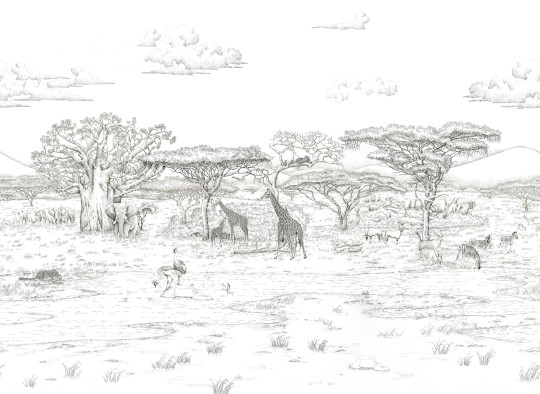 Isidore Leroy Mural Vallee du Rift Grisaille