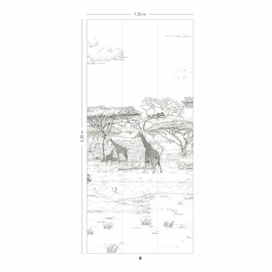 Isidore Leroy Mural Vallee du Rift Grisaille