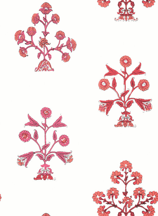 Thibaut Wallpaper Indian Flower - Pink