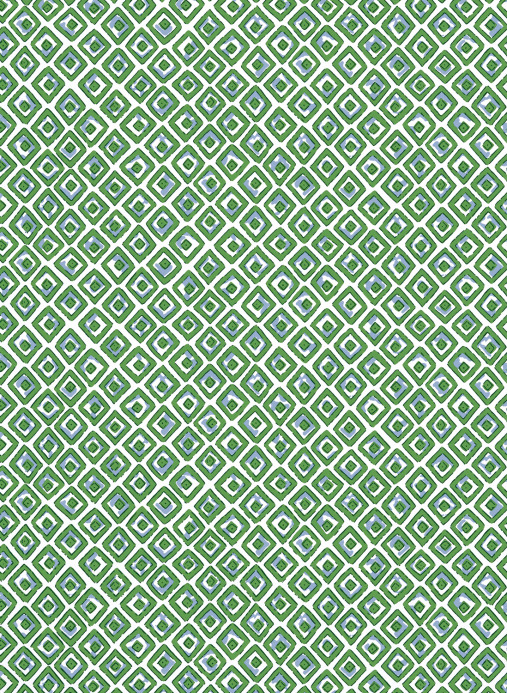 Thibaut Papier peint Indian Diamond - Green