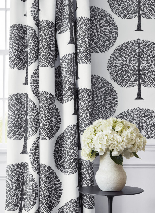 Thibaut Wallpaper Mulberry Tree - Black and White