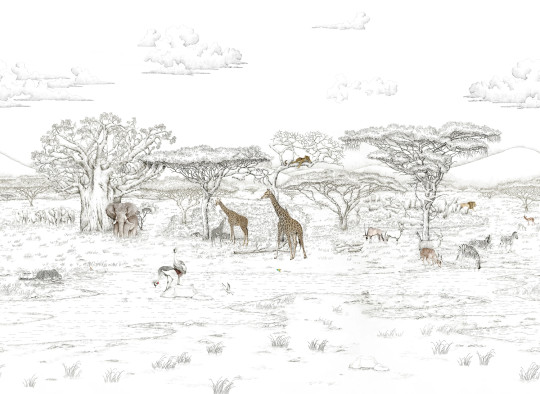 Isidore Leroy Carta da parati panoramica Vallee du Rift Naturel - Panel A