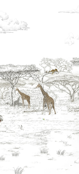Isidore Leroy Carta da parati panoramica Vallee du Rift Naturel - Panel B