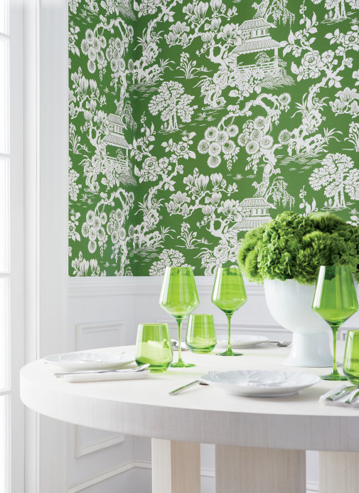 Thibaut Wallpaper Japanese Garden - Emerald
