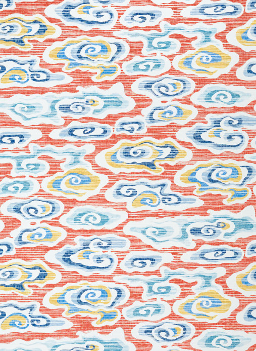 Thibaut Wallpaper Clear Clouds - Coral