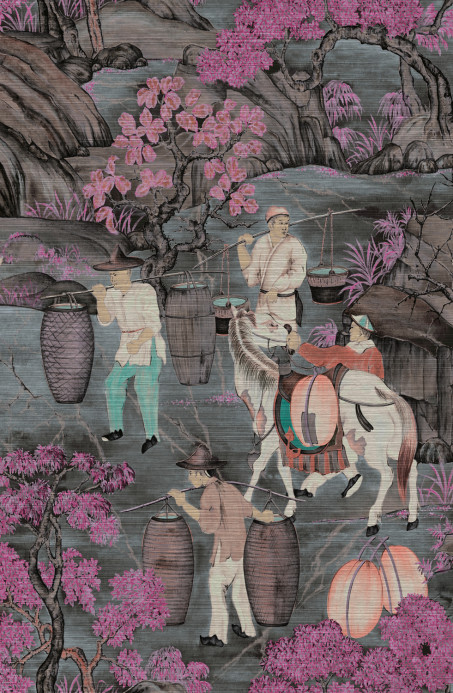 Arte International Tapete Toile de Tibet - Pink Blossom