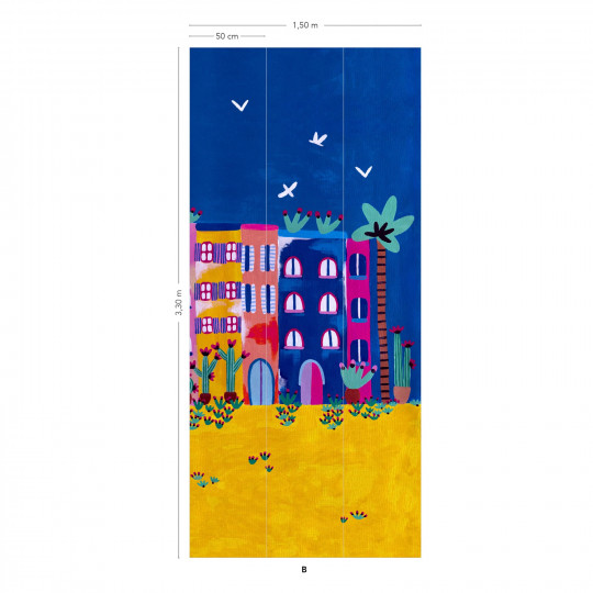 Isidore Leroy Mural Marrakech Original - Panel A