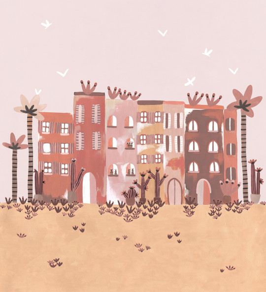 Isidore Leroy Papier peint panoramique Marrakech Poudre - Panel A