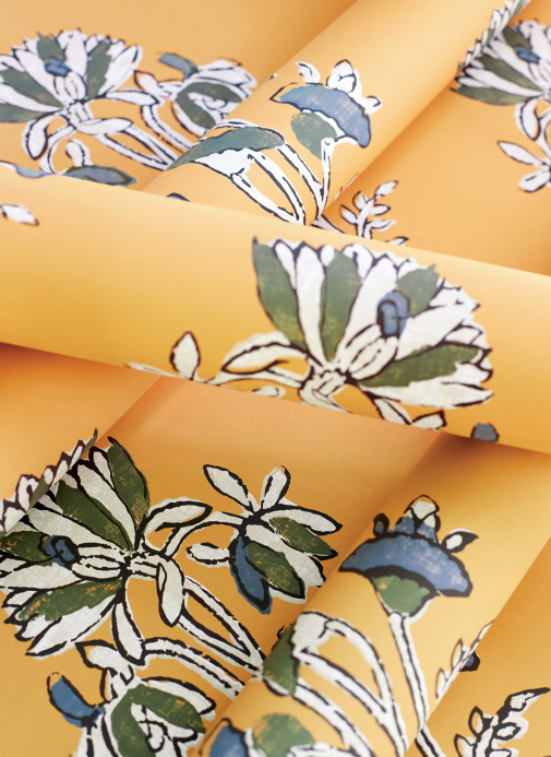 Thibaut Papier peint Lily Flower - Harvest Gold