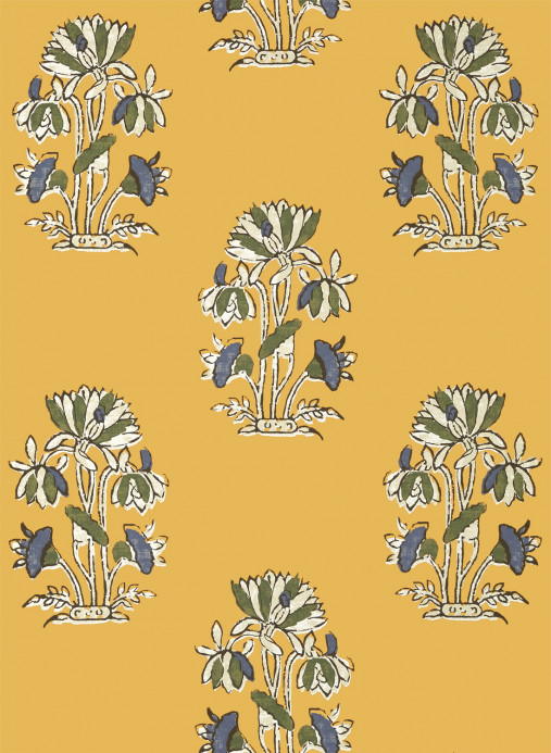 Thibaut Wallpaper Lily Flower - Harvest Gold