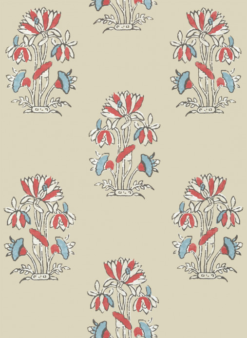 Thibaut Wallpaper Lily Flower - Beige and Sunbaked