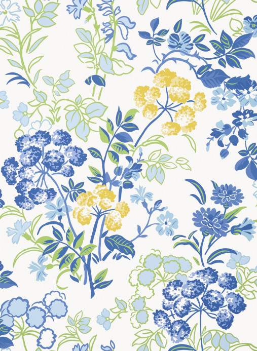 Thibaut Papier peint Spring Garden - Blue and White
