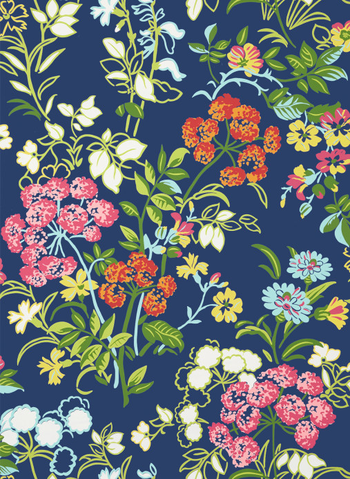 Thibaut Wallpaper Spring Garden - Navy
