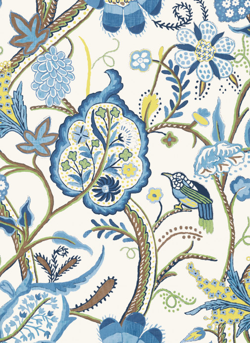 Thibaut Wallpaper Windsor - Blue and Yellow