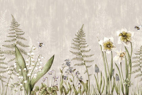 Rebel Walls Papier peint panoramique Bumblebee - Sand