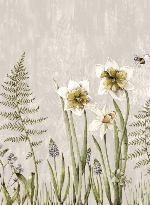 Rebel Walls Papier peint panoramique Bumblebee - Sand