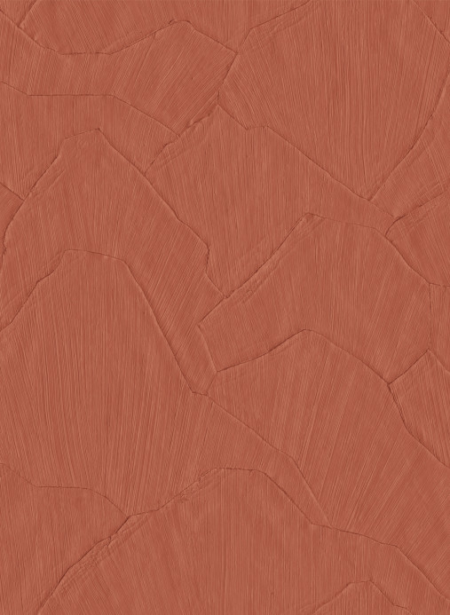 Arte International Carta da parati Shards - Brick Red