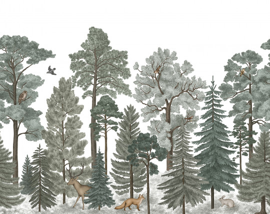 Rebel Walls Papier peint panoramique Scandinavian Bellewood - Animal