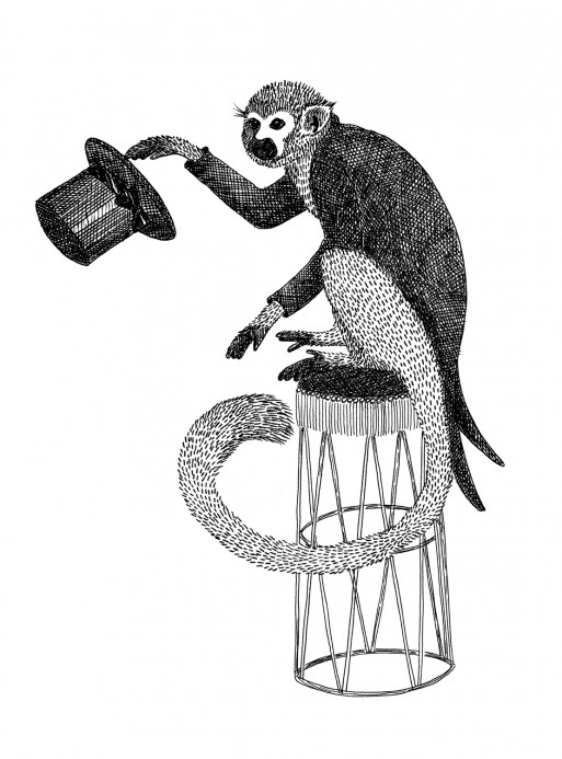 Rebel Walls Mural Circus Animal Mr Monkey