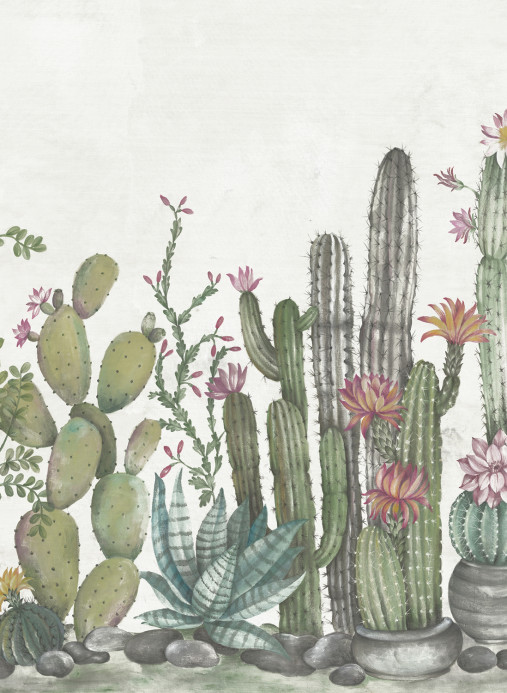 Rebel Walls Papier peint panoramique Playful Cactus - Ivory