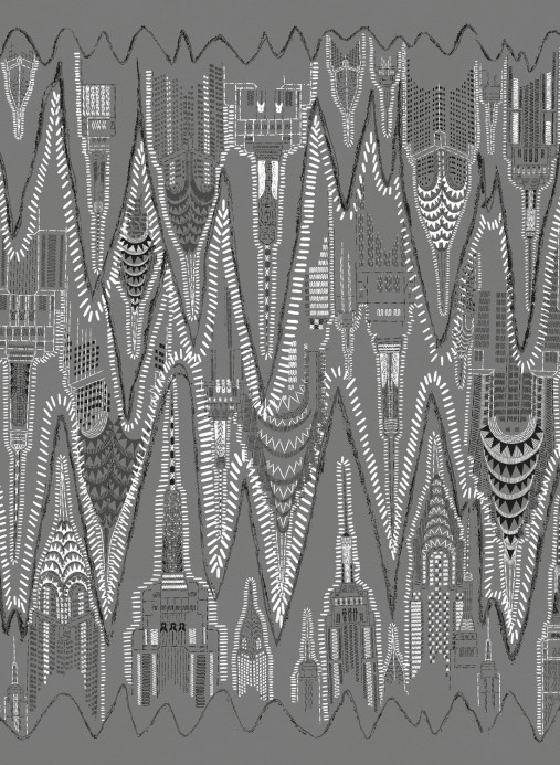 Rebel Walls Papier peint panoramique Manhattan - Graphite