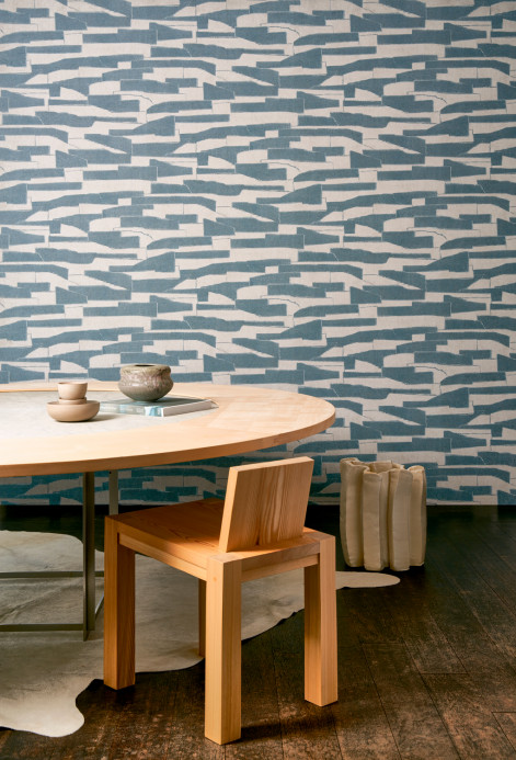 Essentials Wallpaper Gabarit - Blue/ Stone