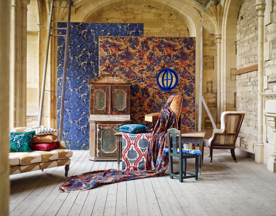 Zoffany Tapete French Marble - Reign Blue