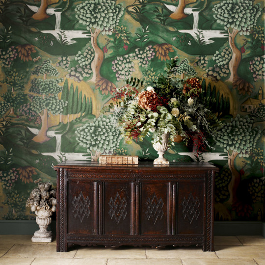 Zoffany Wallpaper Verdure - Tapestry Green