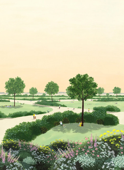 Isidore Leroy Papier peint panoramique Parc - Original
