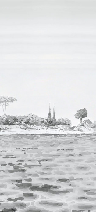 Isidore Leroy Papier peint panoramique Rivage Gris