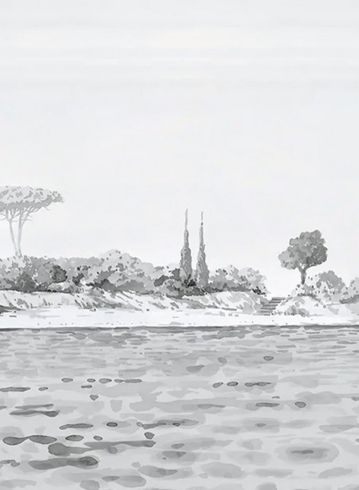Isidore Leroy Papier peint panoramique Rivage Gris - Panel 2