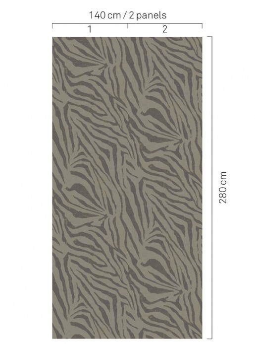 Zebramuster Wandbild Zebra von Eijffinger - Olive