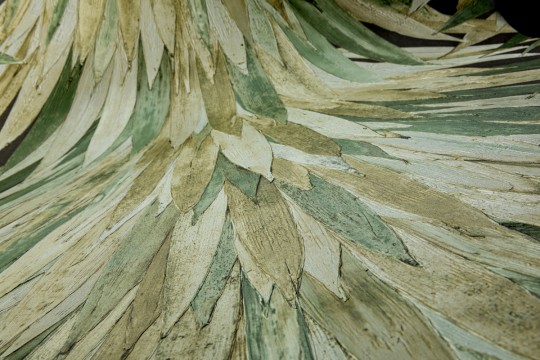 Blätter-Tapete Abanico von Arte - Grün/ Braun